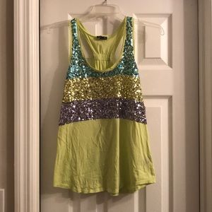 Green Razorback tank top